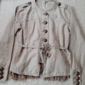 Aratta Linen Military Style Jacket